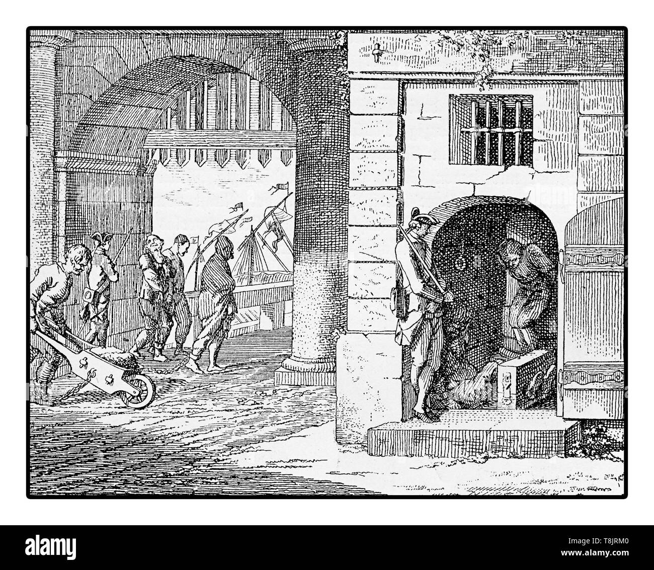 Amministrazione della giustizia e la punizione sotto Federico II di Prussia 1770 Foto Stock