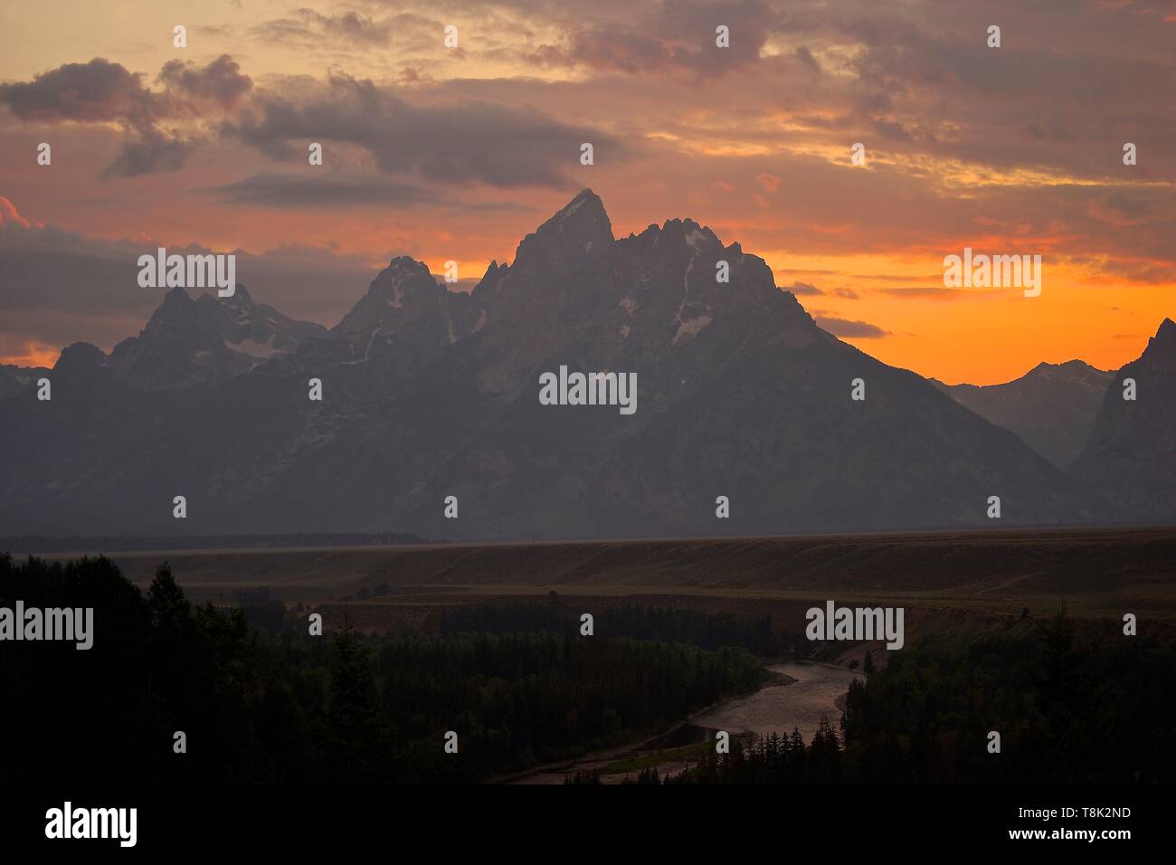 Parco Nazionale di Grand Teton e i Teton Crest Trail. Marion Lago, Fox Creek Pass, bacino Alaska Foto Stock