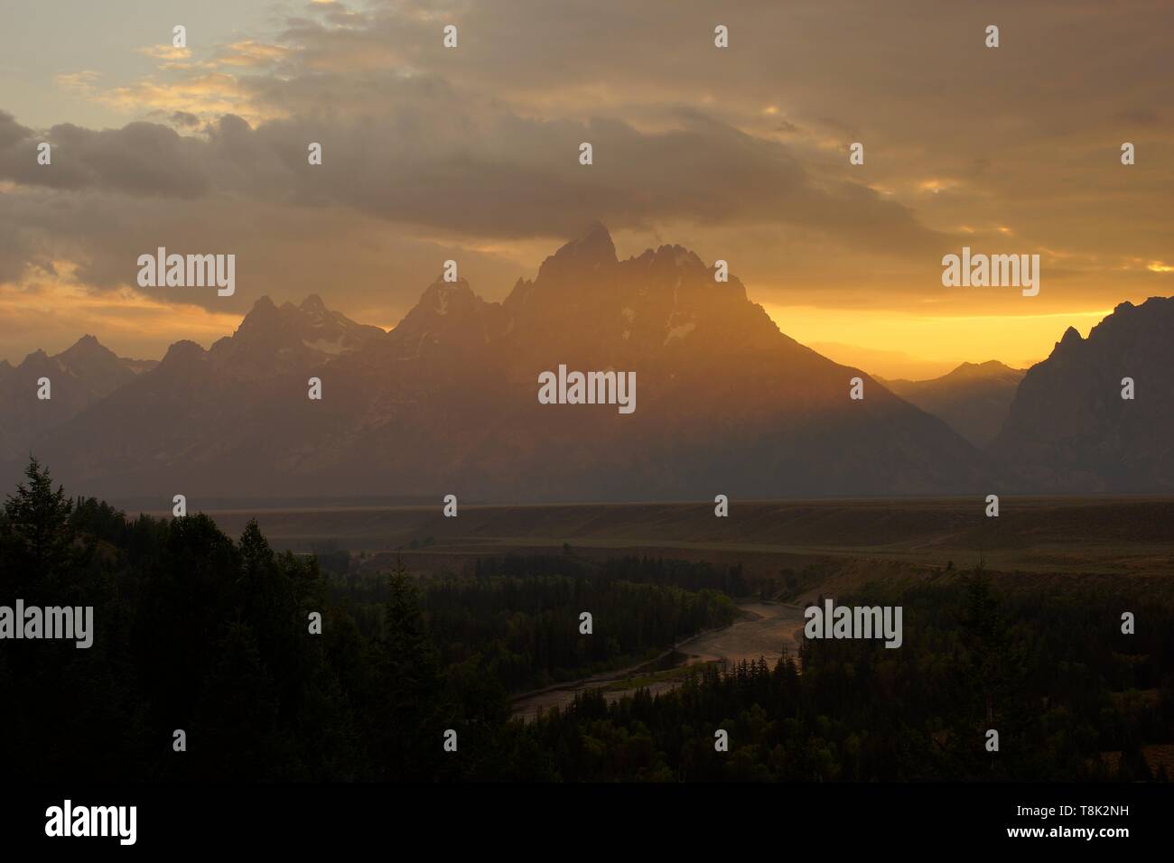 Parco Nazionale di Grand Teton e i Teton Crest Trail. Marion Lago, Fox Creek Pass, bacino Alaska Foto Stock