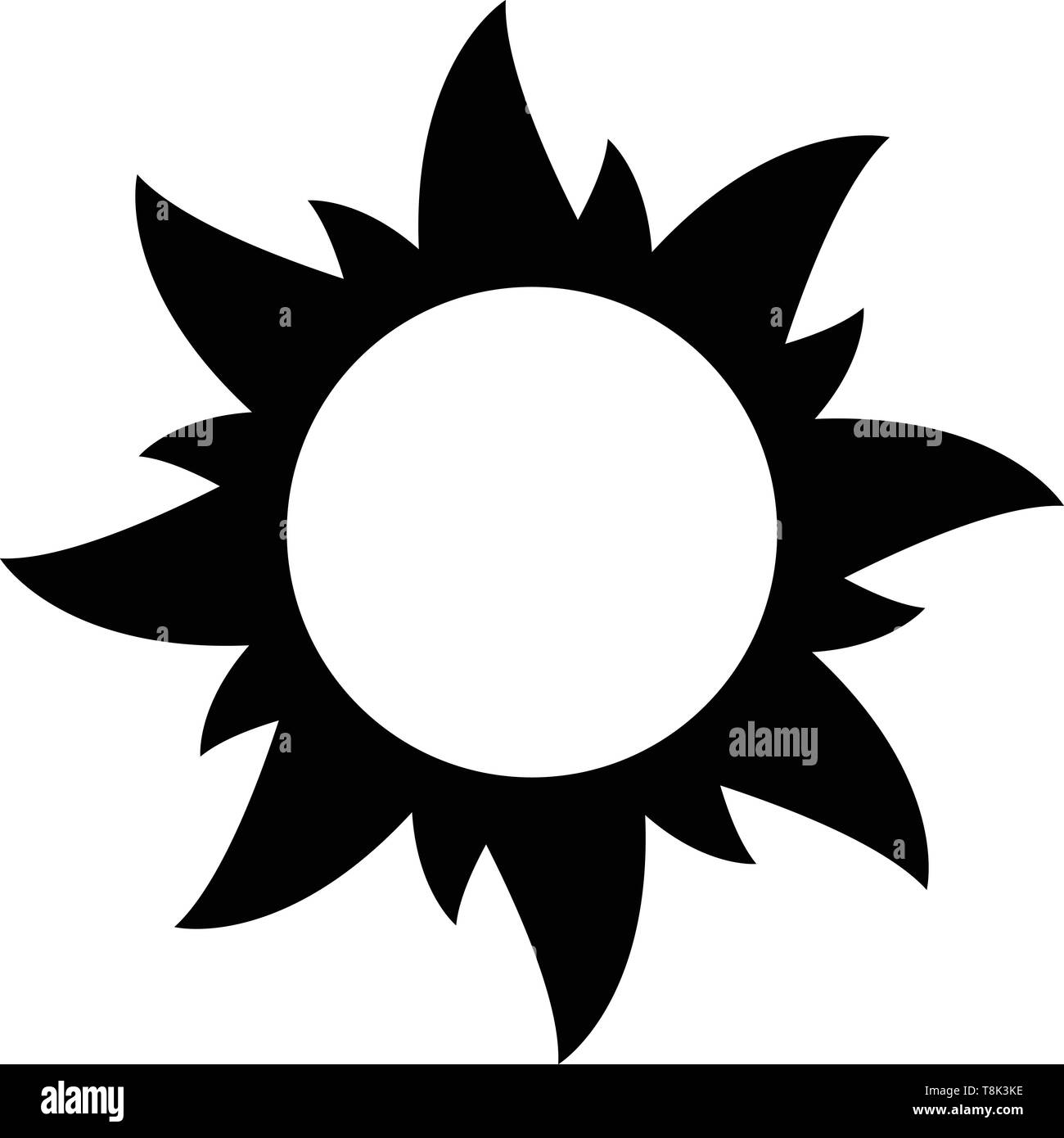 Icona di vettore del sole Illustrazione Vettoriale