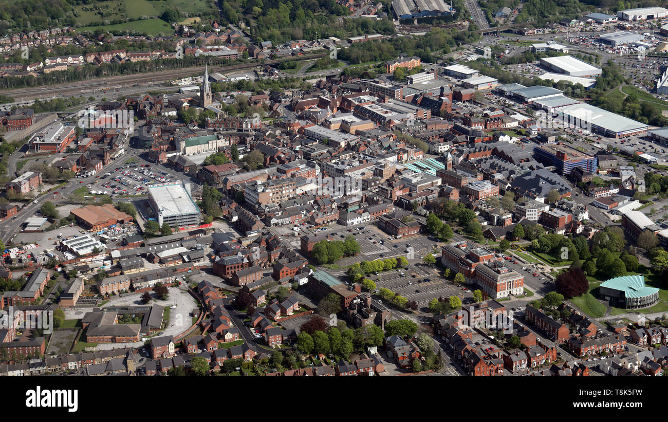 Vista aerea del Chesterfield Town Center Foto Stock