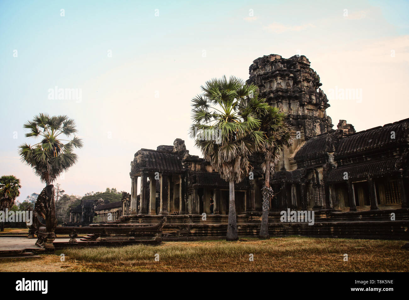 Impressioni del sito Patrimonio Mondiale dell'UNESCO e il più grande tempio complesso nel mondo Foto Stock