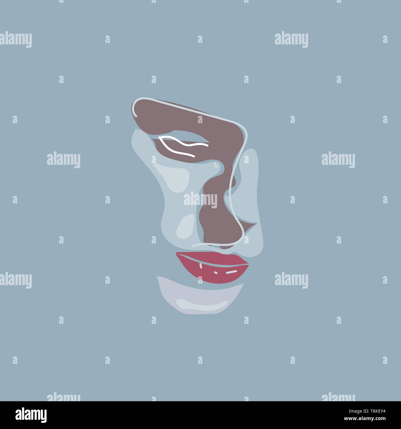 L'arte astratta non è in grado di riconoscere la forma esterna delle cose. Esso utilizza la forma, il colore linea per creare una composizione. , Il vettore, il colore di disegno o illustrati Illustrazione Vettoriale