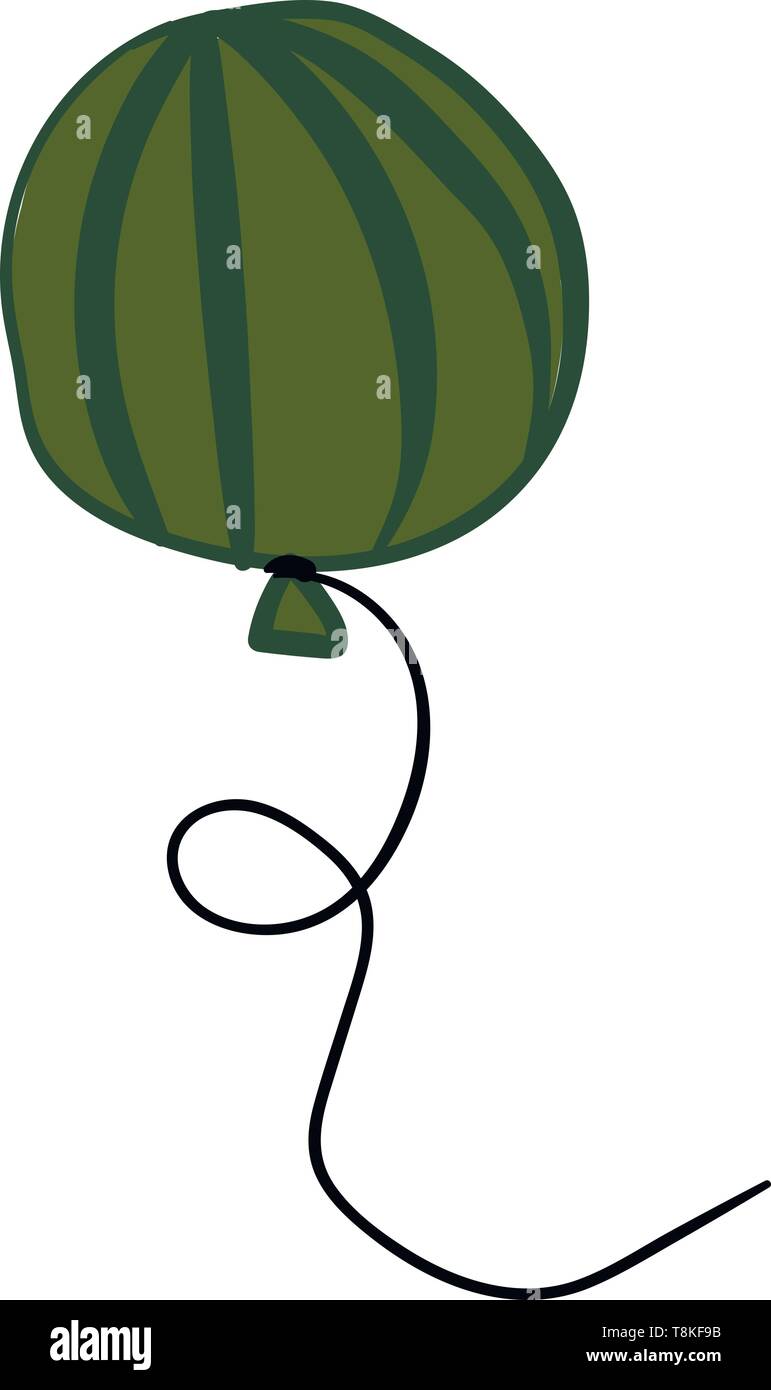 Un palloncino è costituito di gomma sottile, normalmente gonfiato con aria o con gas leggero. Esso è utilizzato dai bambini per giocare o come decorazione., il vettore, il colore di disegno Illustrazione Vettoriale