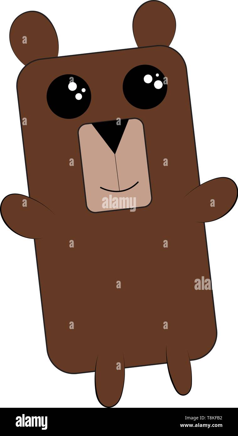 Orso è un grande, short tailed, animale con grande cranio e forte ganasce., il vettore, il colore di disegno o illustrazione. Illustrazione Vettoriale