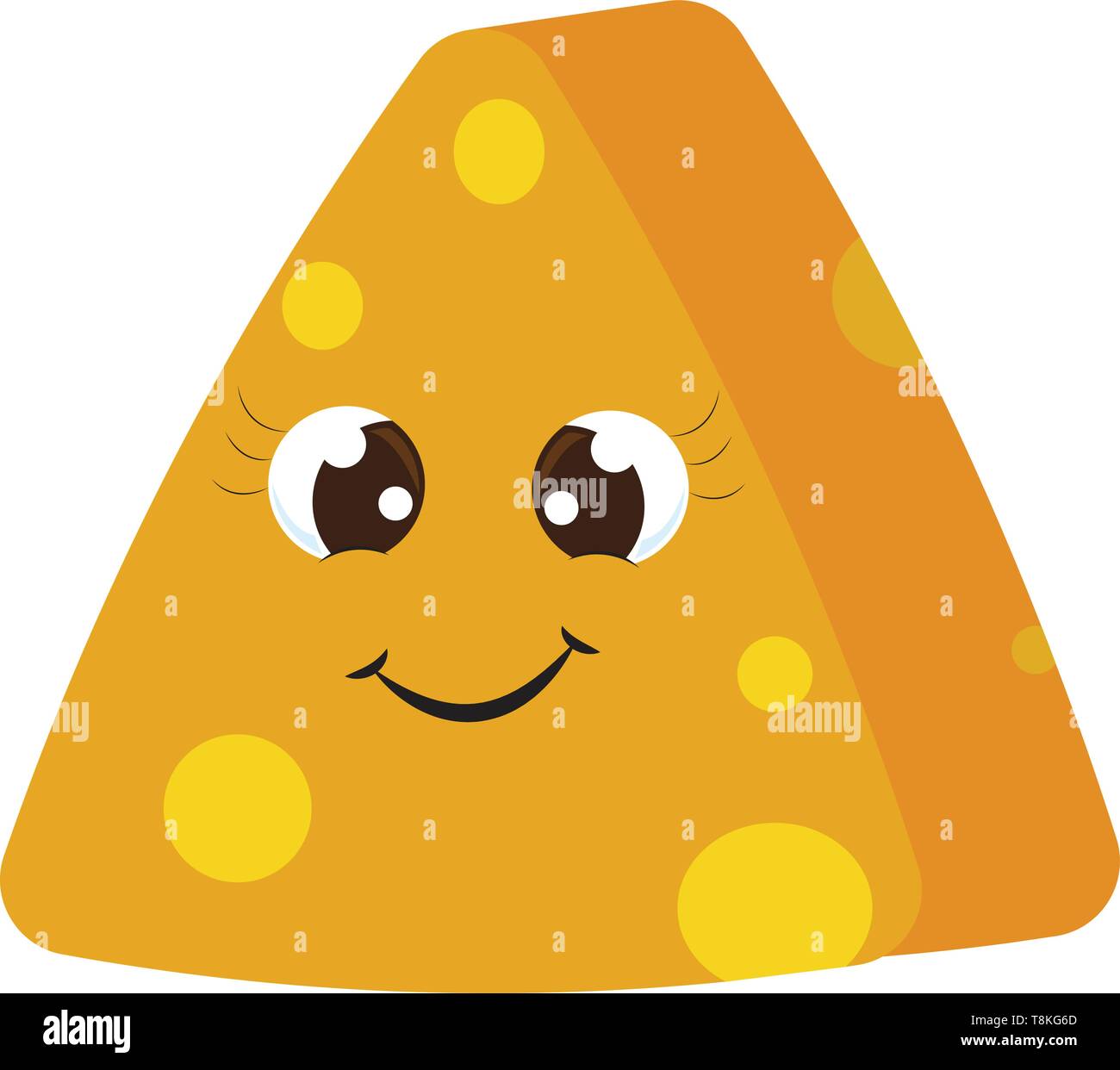 Si tratta di un cibo solido costituito da latte., il vettore, il colore di disegno o illustrazione. Illustrazione Vettoriale