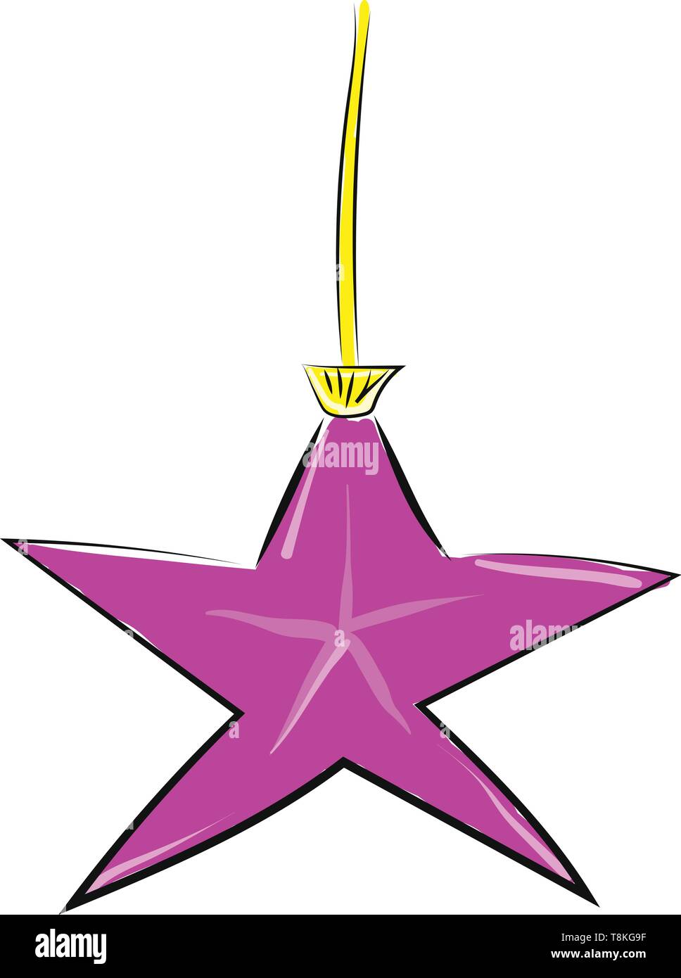 È utilizzato nella decorazione nel giorno di Natale., il vettore, il colore di disegno o illustrazione. Illustrazione Vettoriale