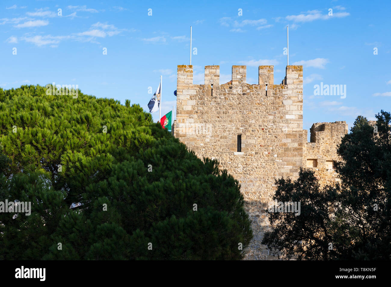 Torre do Paço, Castelo de São Jorge, Lisbona, Portogallo Foto Stock