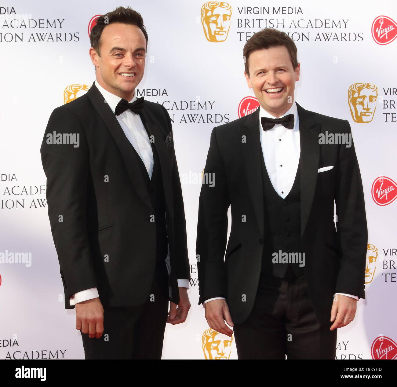 Ant McPartlin e Dec sono visti sul tappeto rosso durante il Virgin Media televisione BAFTA Awards 2019 presso la Royal Festival Hall di Londra. Foto Stock