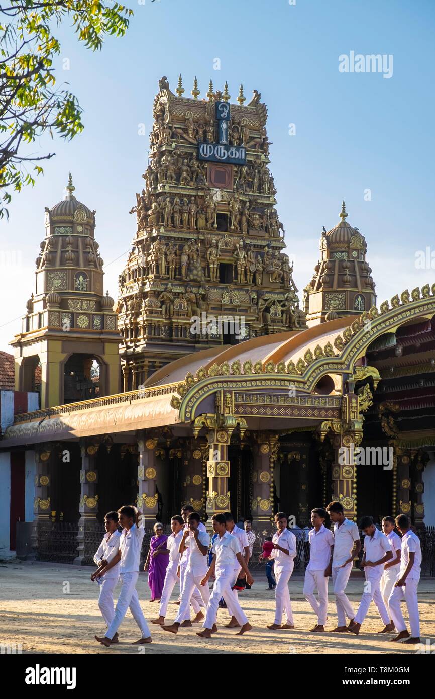 Sri Lanka, nella provincia settentrionale di Jaffna, Nallur Kandaswamy tempio indù Foto Stock