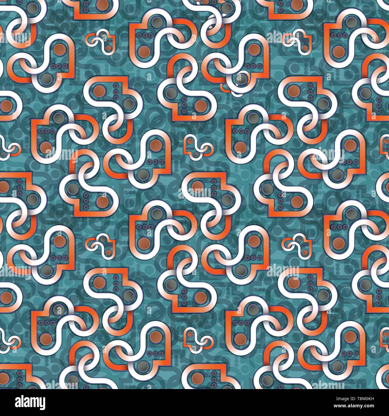 Colorato modello senza cuciture con cerchi. Tessuto di stampa. Carino sfondo astratto. Illustrazione Vettoriale