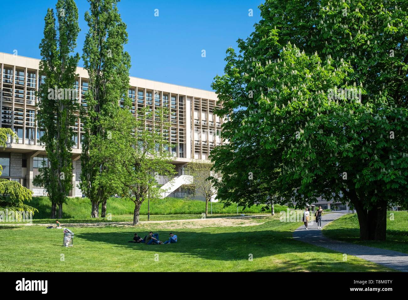 Francia, Rhone, Villeurbanne, La Doua campus, Lione 1 Biblioteca universitaria Foto Stock