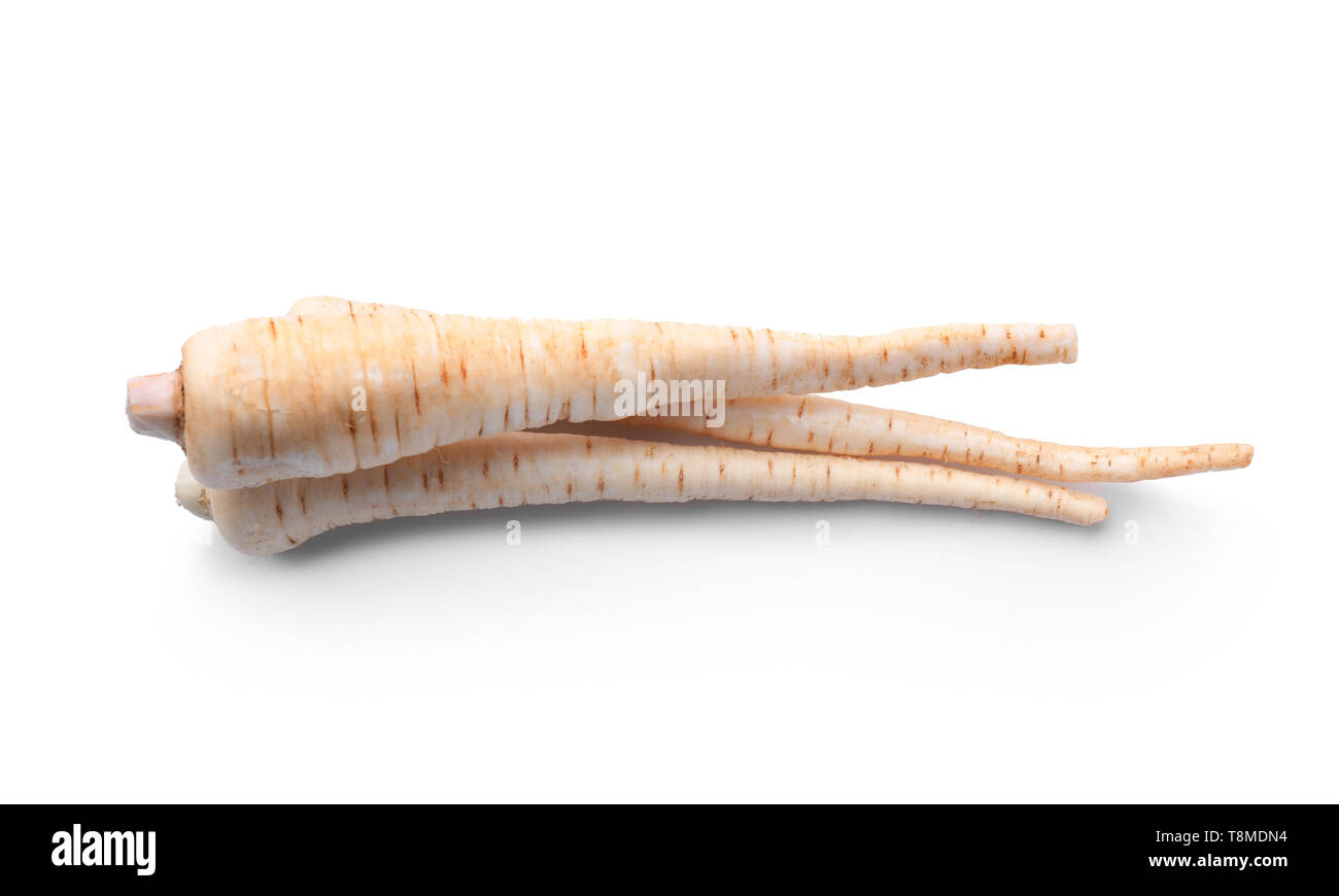 Rafano su sfondo bianco Foto Stock