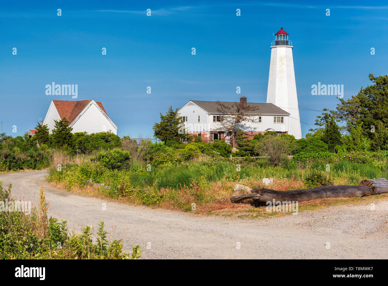 Lynde Point Lighthouse, Old Saybrook, Connecticut, Stati Uniti d'America Foto Stock