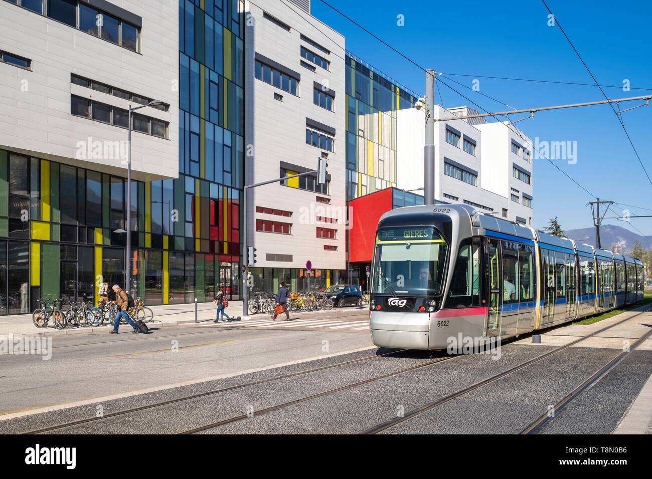 Francia, Isere, Grenoble, Polygone Scientifique distretto o Grenoble Presqu'île distretto, avenue des Martyrs, Scuola Nazionale di energia, acqua e ambiente Foto Stock