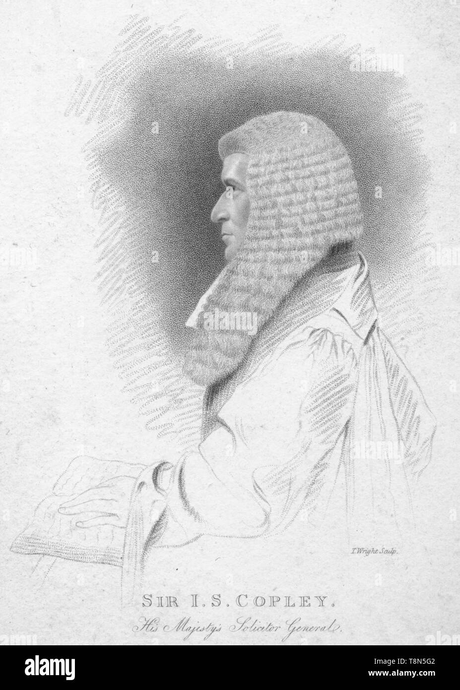 'Sir I. S. Copley, Sua Maestà il Solicitor General', C1820. Creatore: T Wright. Foto Stock