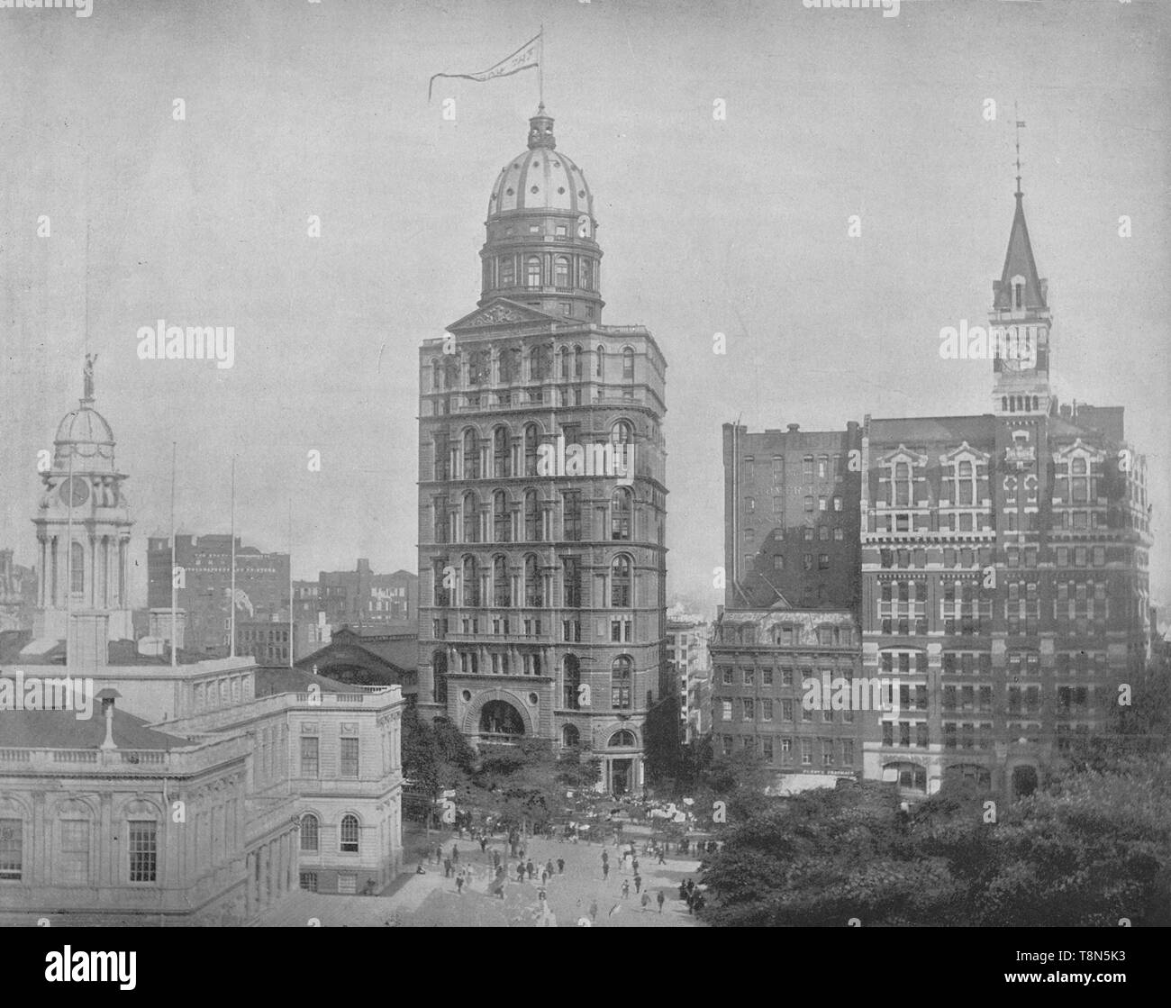 'Printing House Square, New York', C1897. Creatore: sconosciuto. Foto Stock