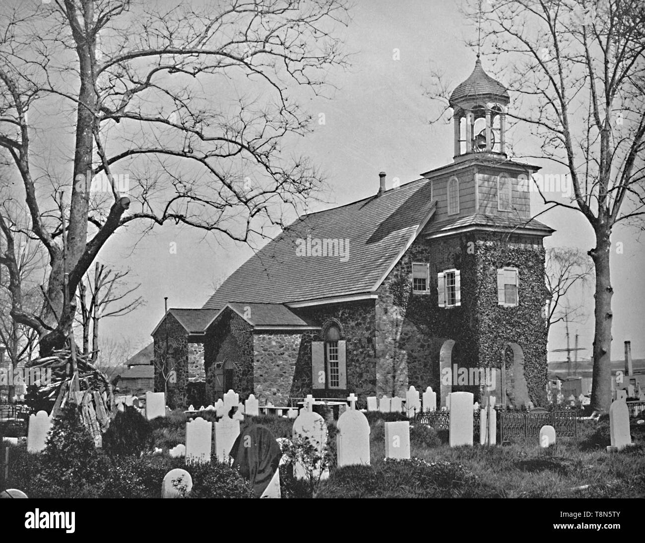 "Vecchio svedesi' Church, Wilmington, Del', C1897. Creatore: sconosciuto. Foto Stock