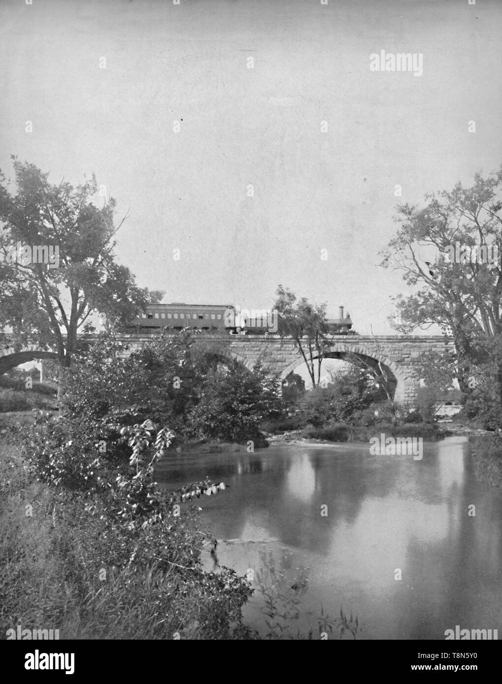 'Mill Creek Bridge, Pennsylvania Railroad', C1897. Creatore: sconosciuto. Foto Stock