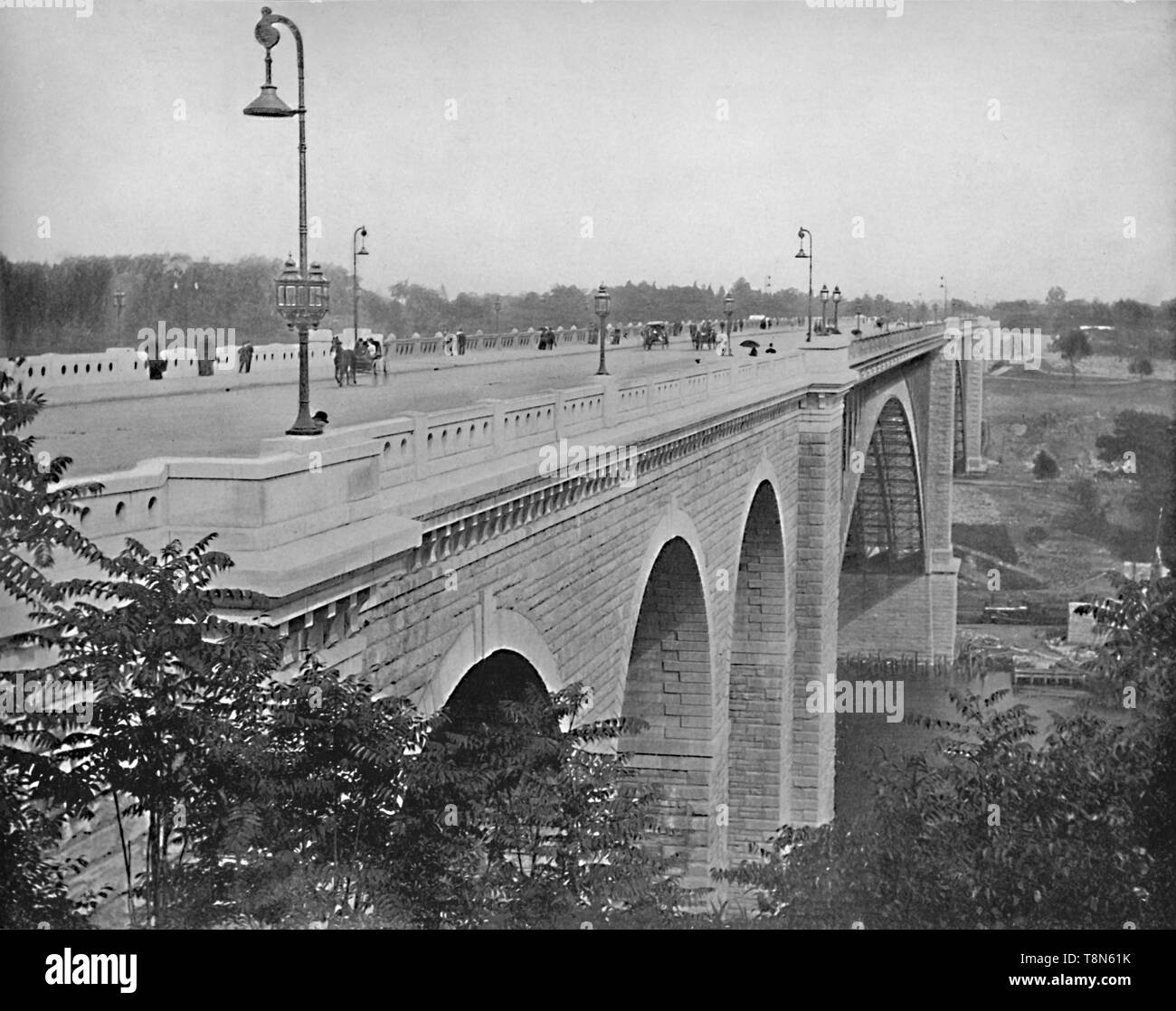 "Washington Bridge, Harlem River, New York', C1897. Creatore: sconosciuto. Foto Stock