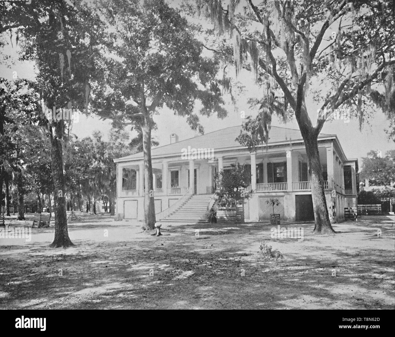 "Casa di Jefferson Davis, Beauvoir, Louisiana', C1897. Creatore: sconosciuto. Foto Stock