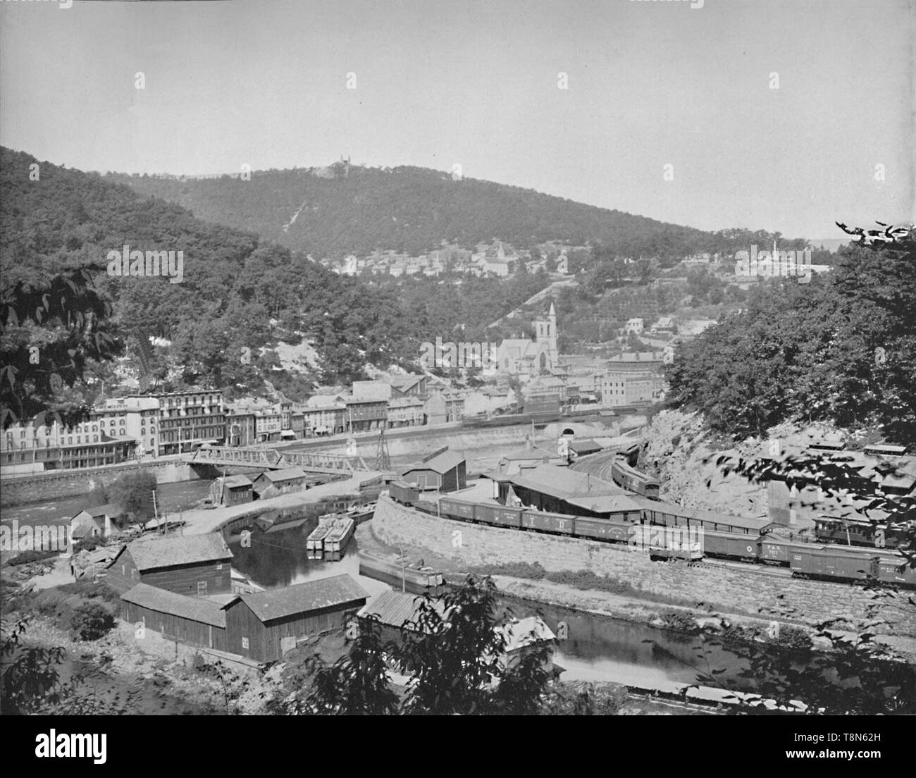 'Mauch Chunk, Pennsylvania, mostrando il Monte Pisgah', C1897. Creatore: sconosciuto. Foto Stock