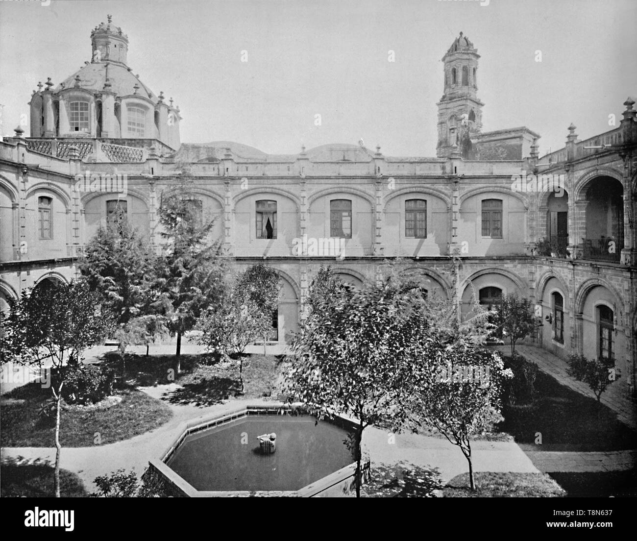 "La Vecchia San Hipolito Convento, Città del Messico', C1897. Creatore: sconosciuto. Foto Stock
