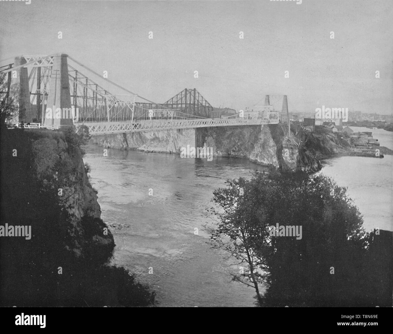 "Sospensione e ponti a sbalzo, San Giovanni, New Brunswick', C1897. Creatore: sconosciuto. Foto Stock