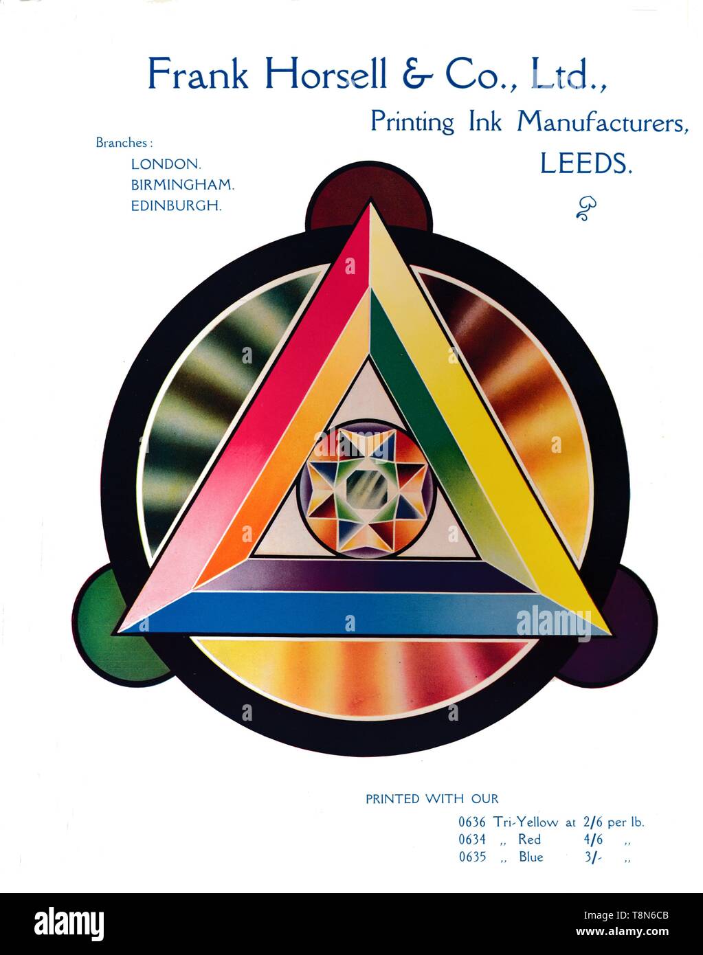 Annuncio per Frank Horsell & Co Ltd, 1909. Creatore: sconosciuto. Foto Stock