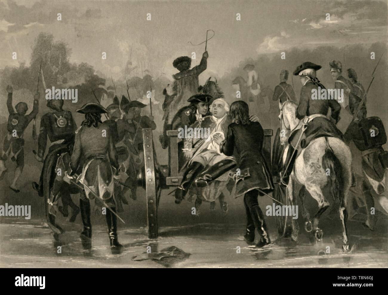 "Braddock di ritiro", (1877). Creatore: sconosciuto. Foto Stock