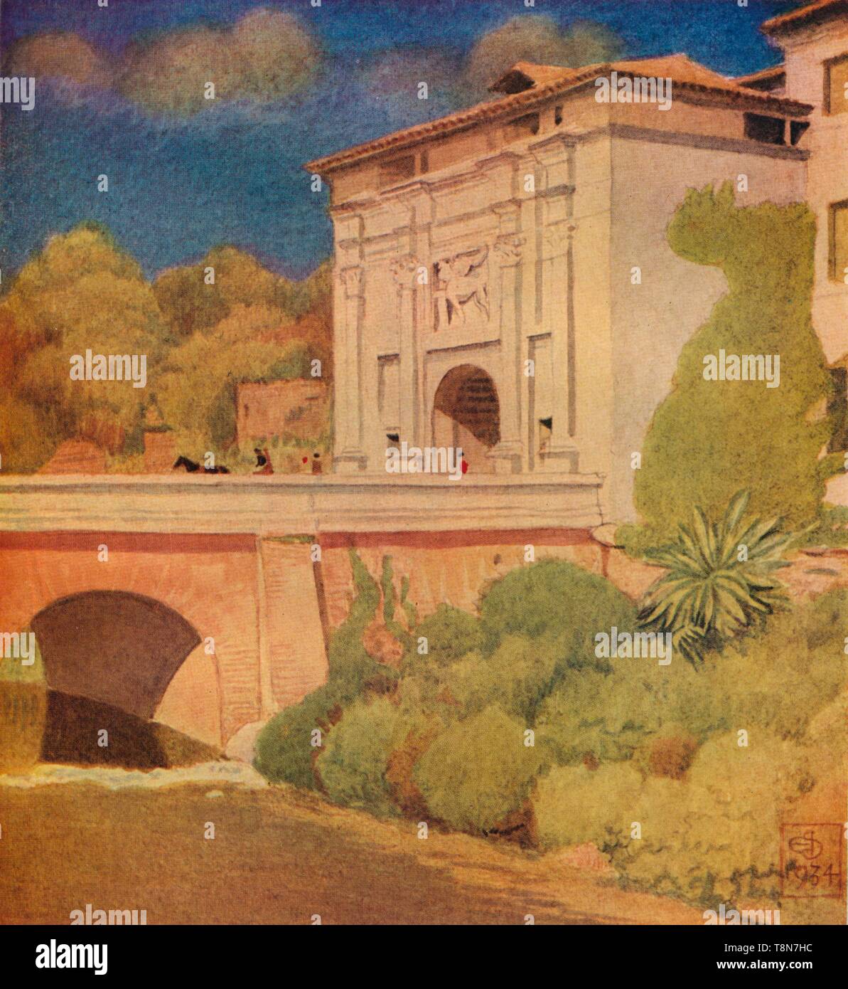 'Porta Cavour, Treviso', 1934, (1936). Autore: Giuseppe Edward Southall. Foto Stock