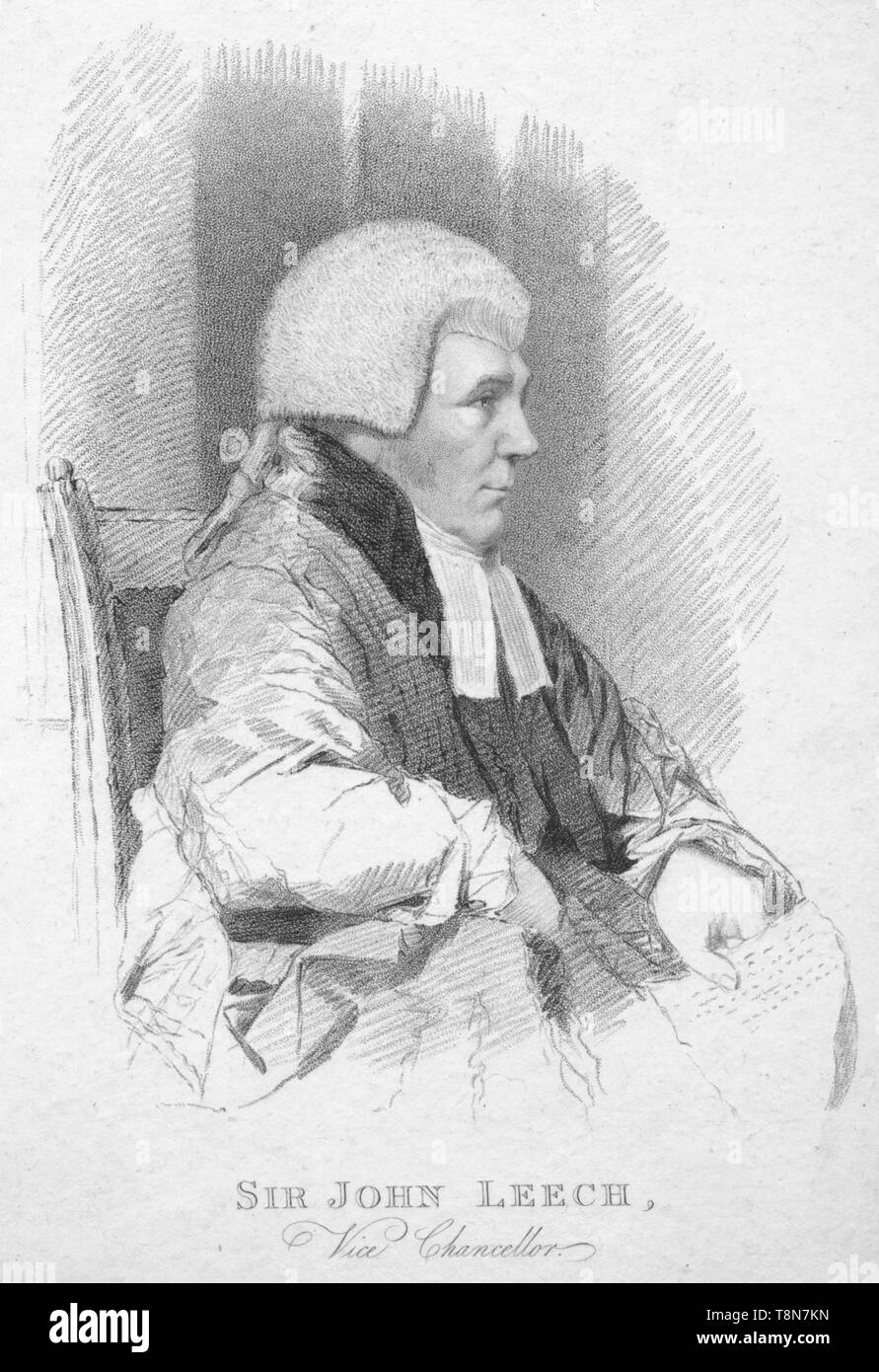 'Sir John Leech, il Vice Cancelliere', C1820. Creatore: T Wright. Foto Stock