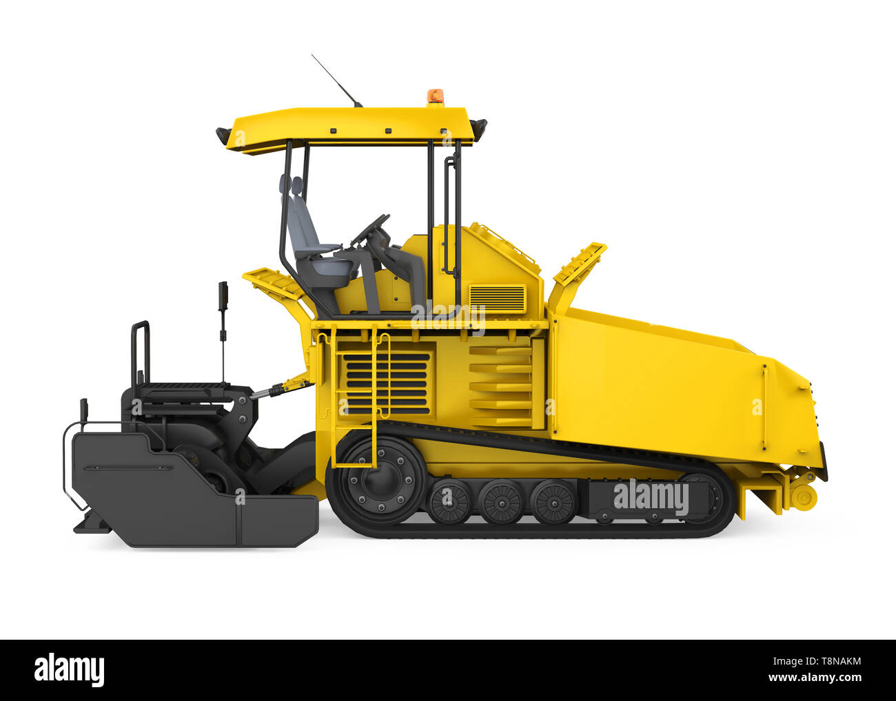 Asfalto lastricatore isolato Foto Stock