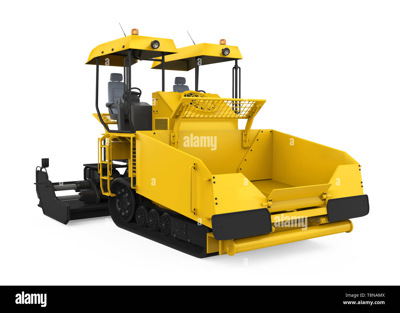 Asfalto lastricatore isolato Foto Stock