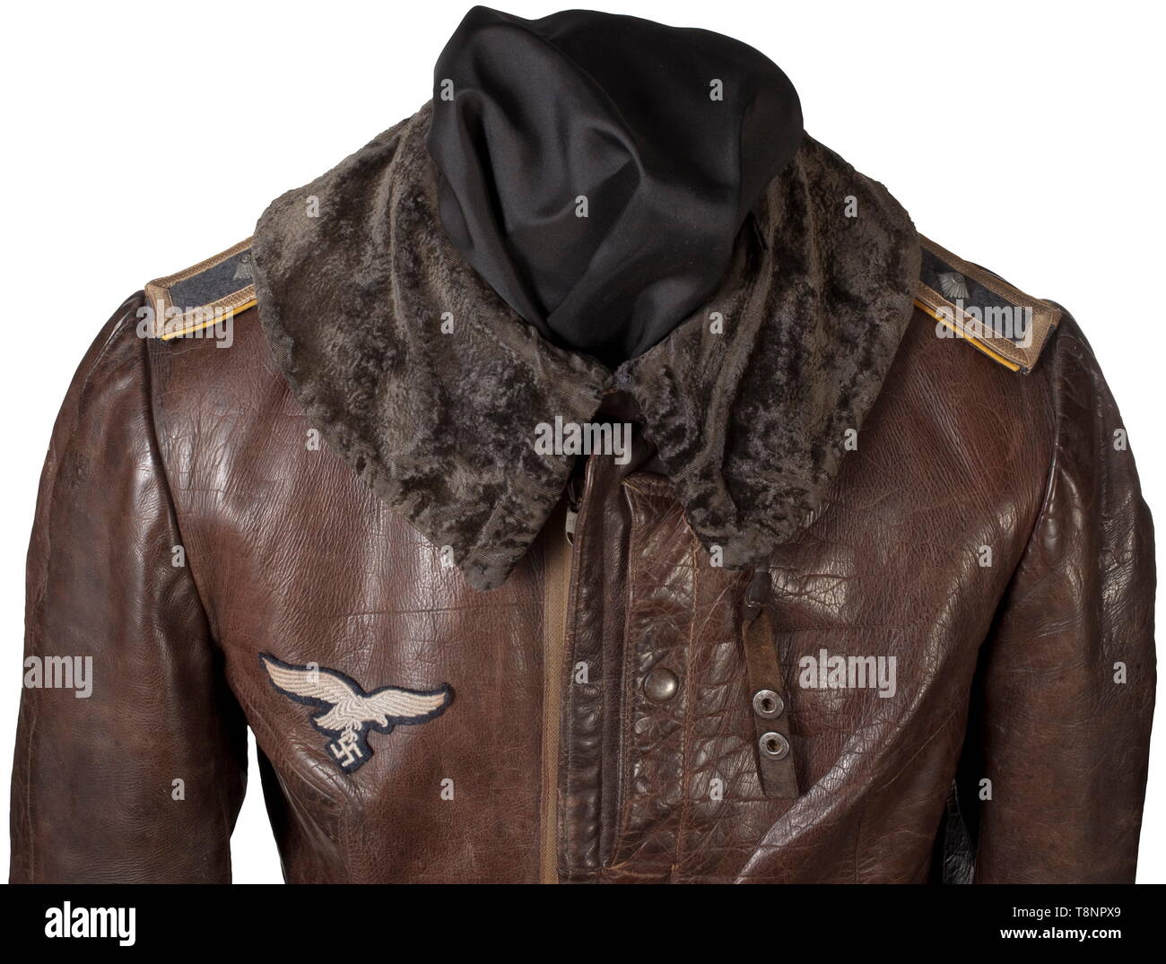 Una giacca di pelle per piloti di caccia nella difesa del Reich liscia in  pelle marrone