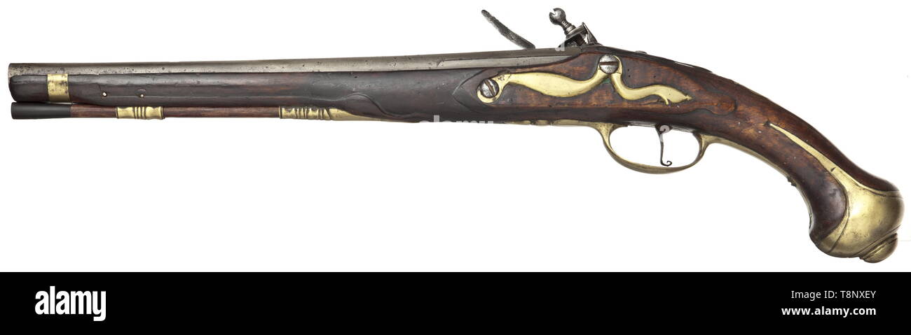 Piccole armi, pistole, flintlock pistol, tedesco Johann Jakob Behr, um 1720, Additional-Rights-Clearance-Info-Not-Available Foto Stock