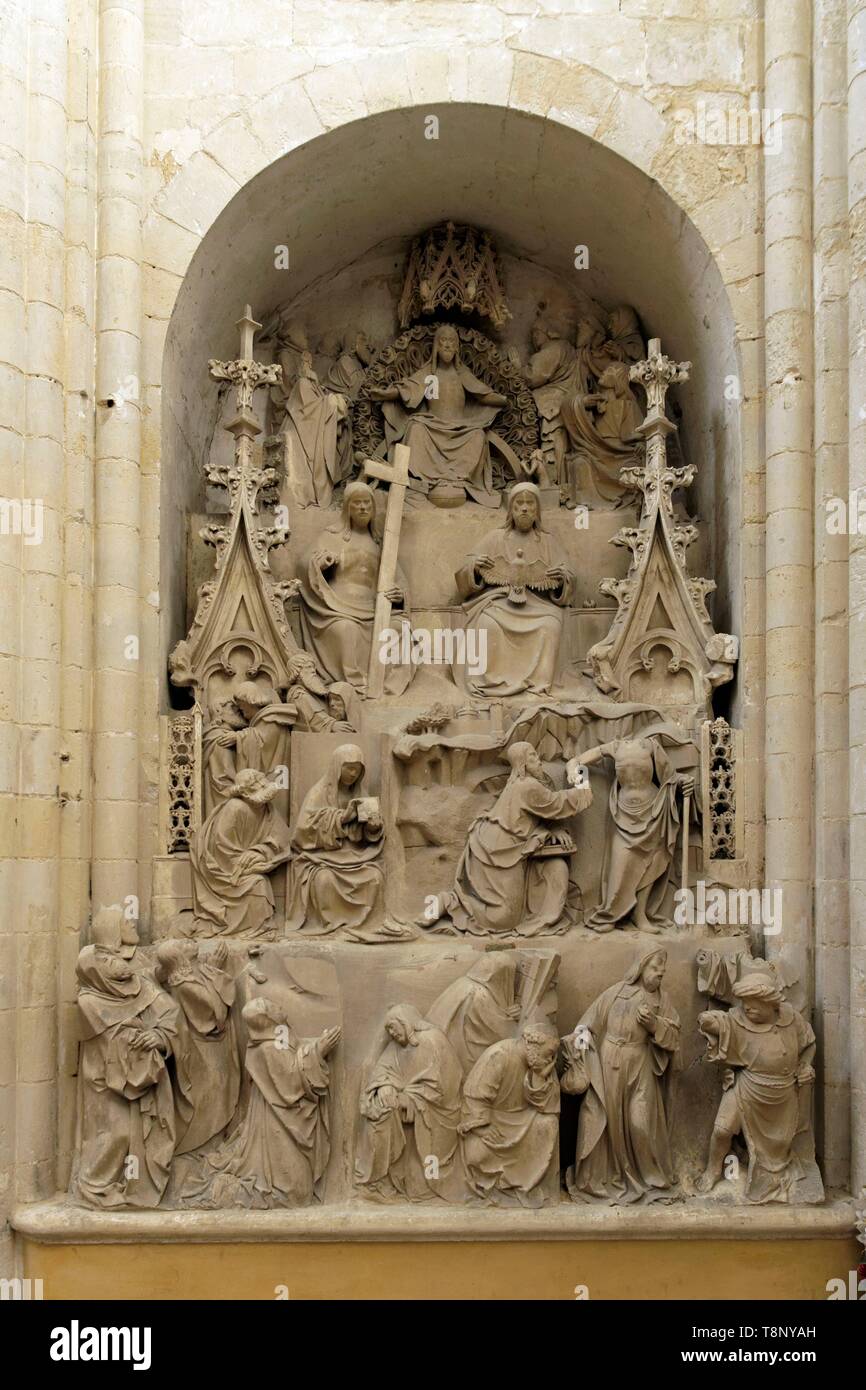 Francia, Seine Maritime, Pays de caux, Cote d'Alabastro (costa di alabastro), Fecamp, abbatiale de la Sainte Trinite (chiesa abbaziale di Santa trinità), Cal Foto Stock