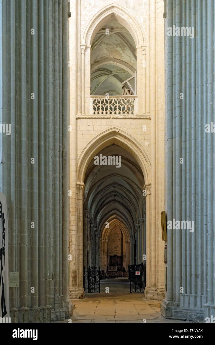 Francia, Seine Maritime, Pays de caux, Cote d'Alabastro (costa di alabastro), Fecamp, abbatiale de la Sainte Trinite (chiesa abbaziale di Santa Trinità) Foto Stock