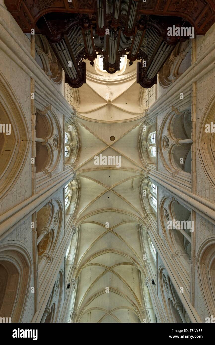 Francia, Seine Maritime, Pays de caux, Cote d'Alabastro (costa di alabastro), Fecamp, abbatiale de la Sainte Trinite (chiesa abbaziale di Santa Trinità) Foto Stock