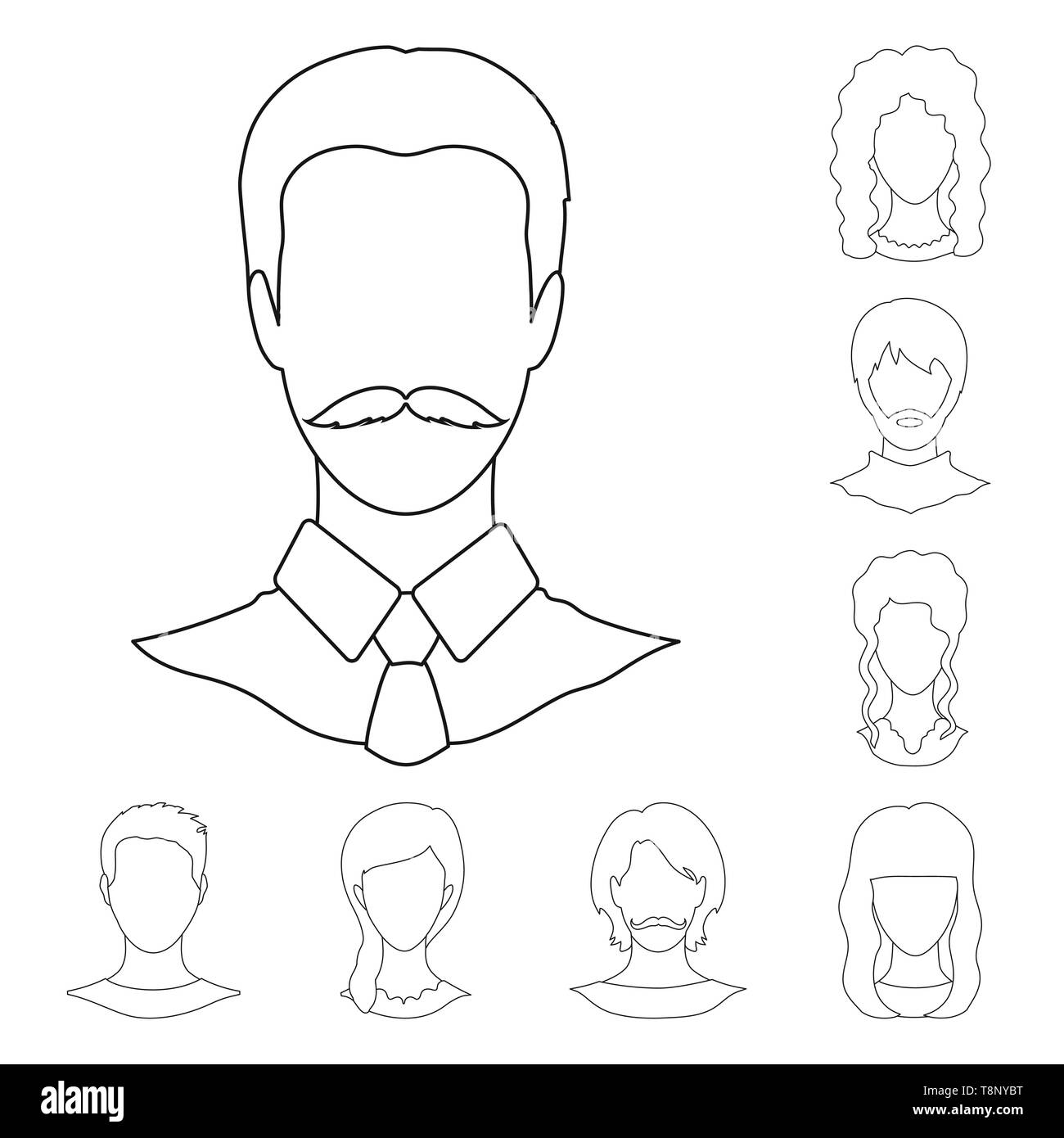 Oggetto isolato di professionale e foto di segno. Raccolta dei professional e il profilo simbolo azionario per il web. Illustrazione Vettoriale