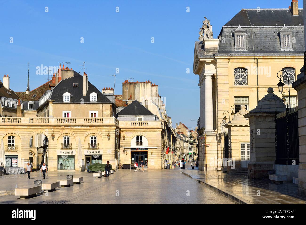 Francia, Cote d'Or, paesaggio culturale di Borgogna climi elencati come patrimonio mondiale dall' UNESCO, Dijon, place de la Libération (liberazione piazza) e il Palazzo dei Duchi di Borgogna che ospita il municipio e il Museo delle Belle Arti Foto Stock