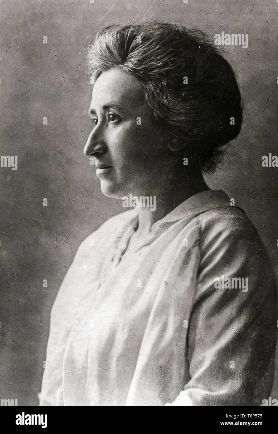 Rosa Luxemburg, profilo ritratto fotografia, c. 1910 Foto Stock