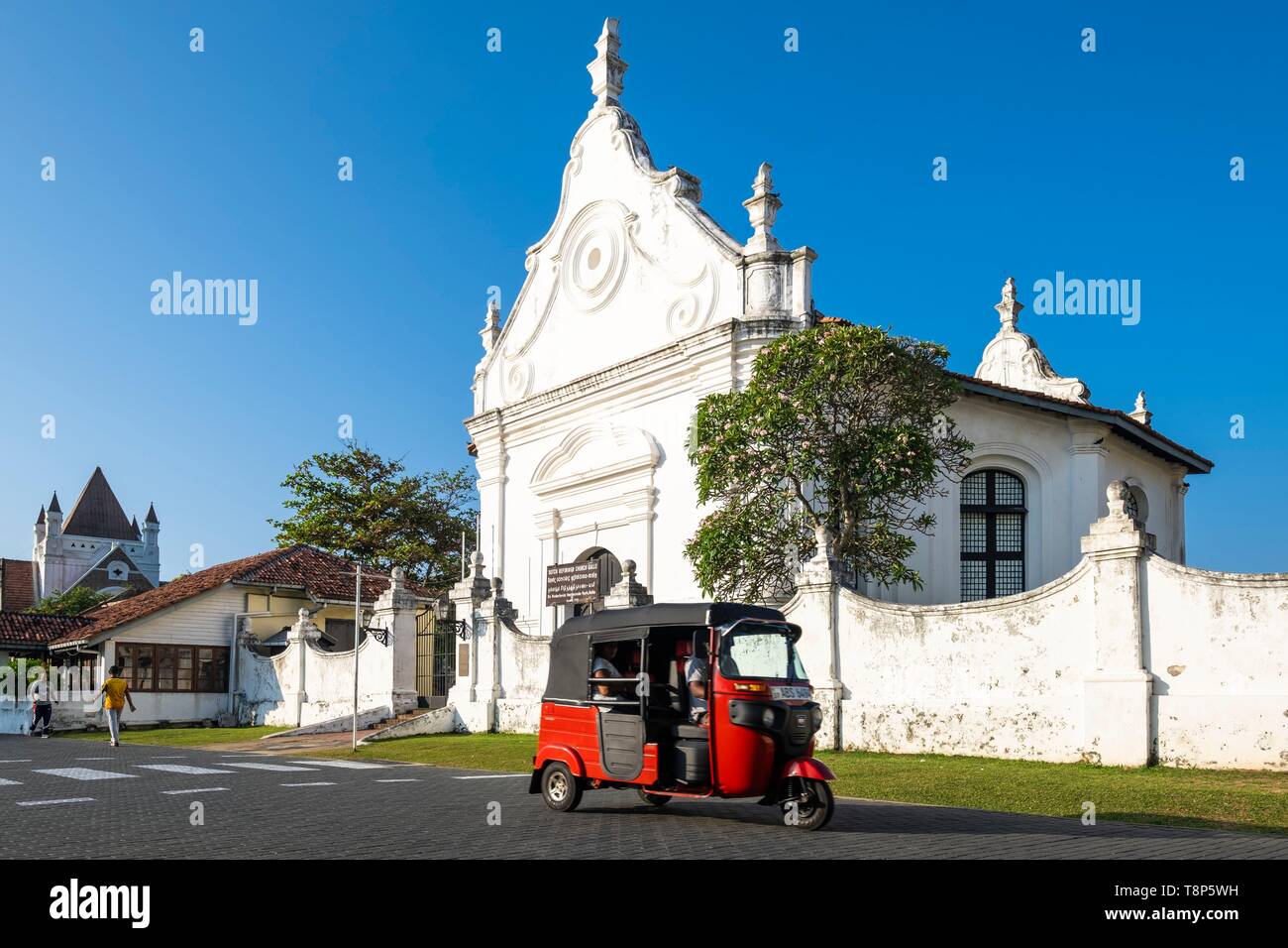 Sri Lanka, della provincia meridionale, Galle, Galle Fort o Fort olandese elencati come patrimonio mondiale dall' UNESCO, chiesa olandese riformata o Groote Kerk costruito dagli olandesi nel 1755 Foto Stock