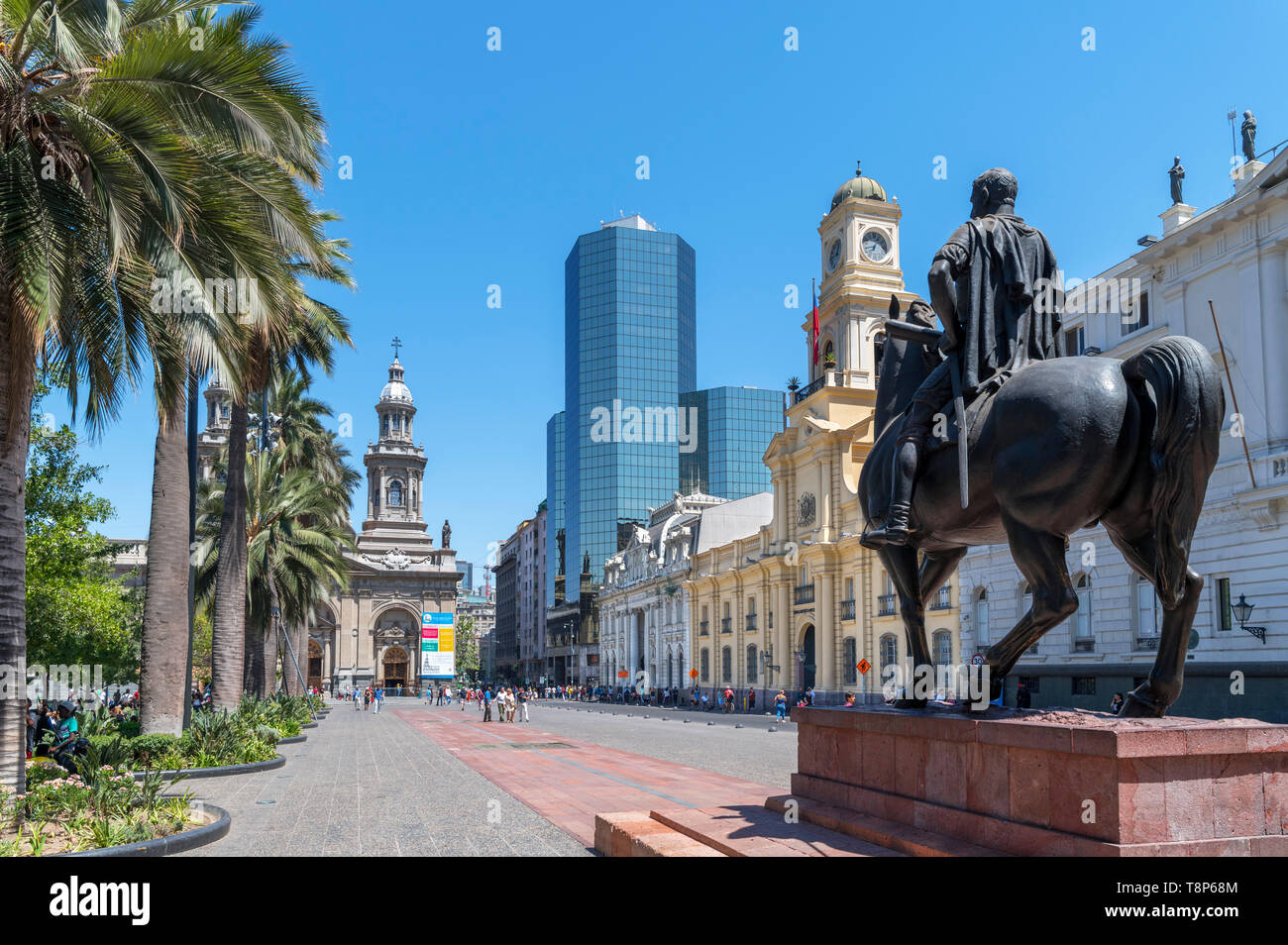 Plaza de Armas, Santiago Centro, Santiago del Cile, Sud America Foto Stock