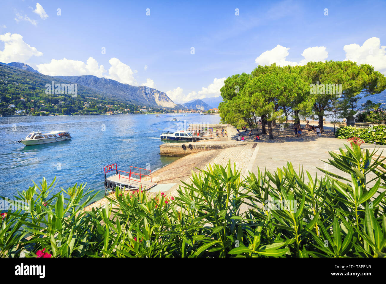 Isola Bella isola da sopra in estate Foto Stock