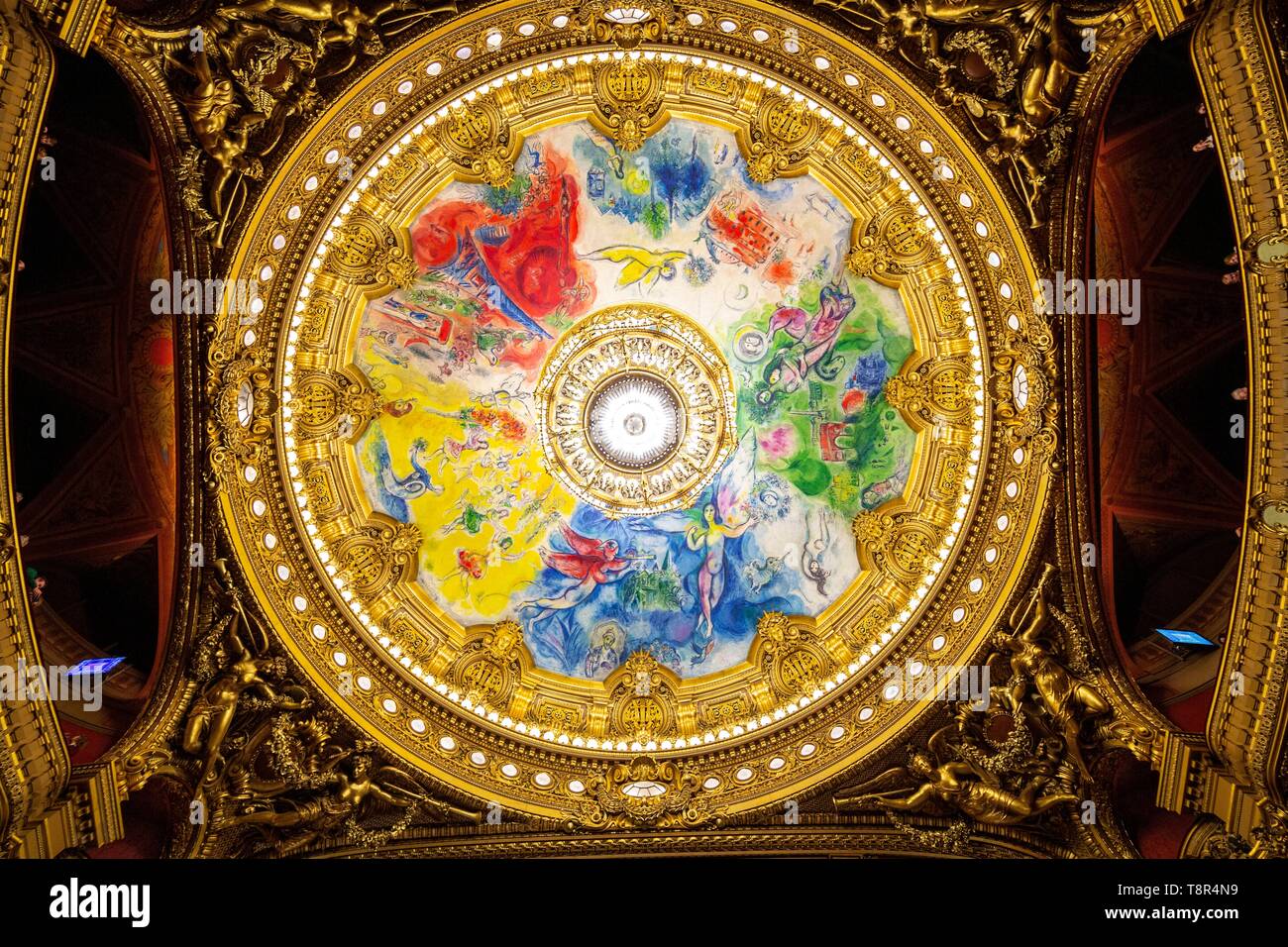 Francia, Parigi, Opera Garnier, la cupola della Sala Grande Foto Stock
