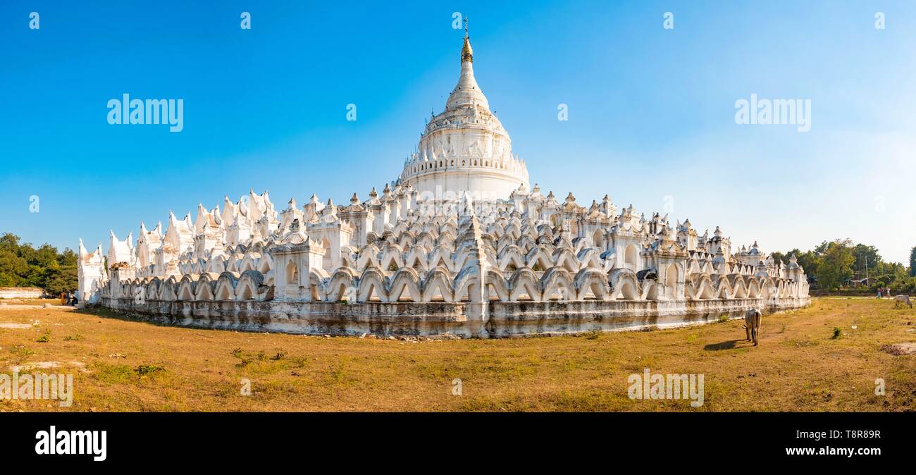 Myanmar (Birmania), attorno a Mandalay, Mingun, Pagoda Hsinbyume o Shin Bomei o Mya Thein Tan, XIX secolo Foto Stock