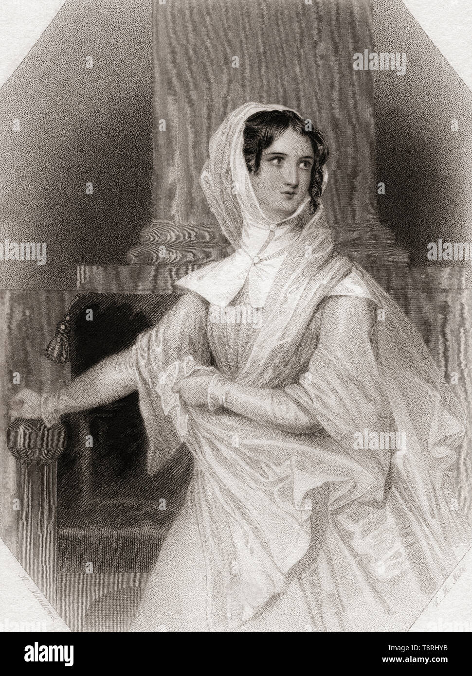 Isabella. Principal personaggio femminile di Shakespeare misura per misura. Dalla Galleria di Shakespeare, pubblicato c.1840. Foto Stock