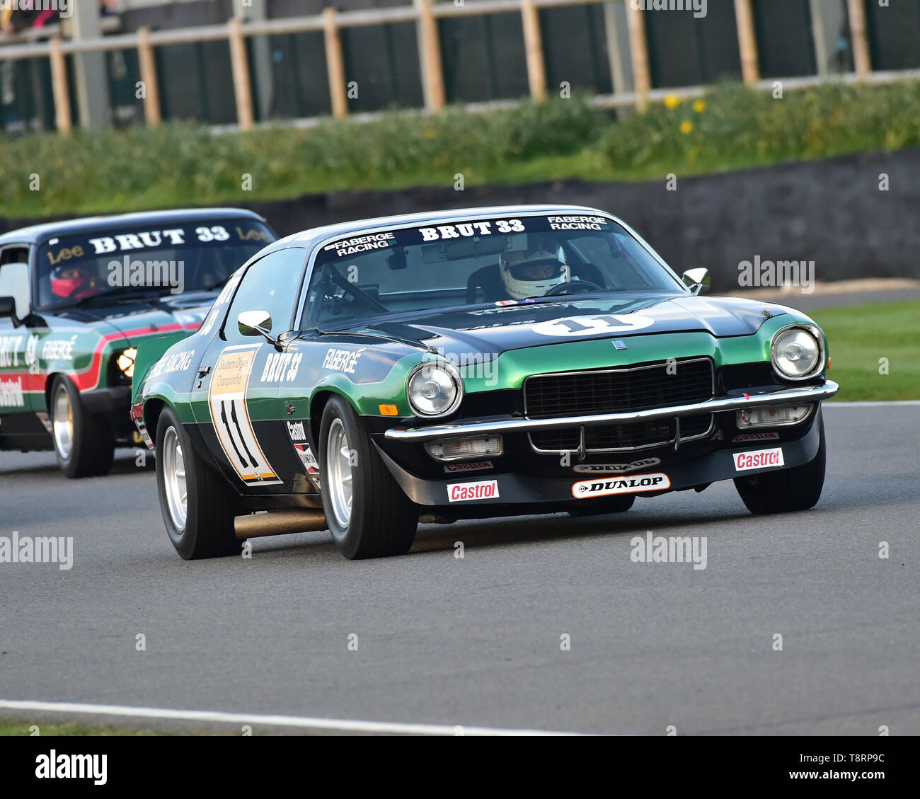 Stuart Graham, Nigel Garrett, Chevrolet Camaro Z28, Gerry Trofeo Marshall, gruppo 1 carrozze salone, dal 1970 al 1982, 77th Assemblea dei Soci, Goodwood, West Sus Foto Stock