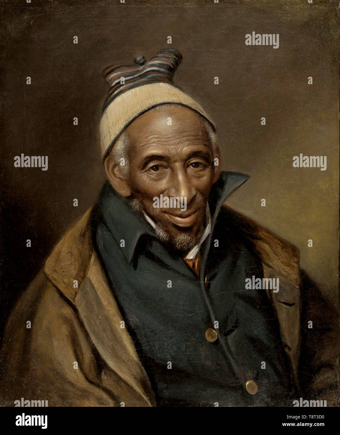 Yarrow Mamout (1736 - 1823), ex schiavo, imprenditore e proprietario di Georgetown, STATI UNITI D'AMERICA. Ritratto di Yarrow Mamout (Muhammad Yaro), 1819 da Charles Willson Peale Foto Stock